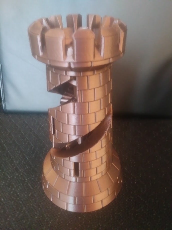 Large 8" tall rook in brown